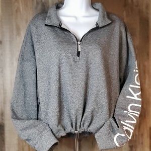 Calvin Klein Adjustable Waist Cropped Sweatshirt